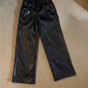 GAP NWT black leather Pants size small